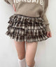 ボリュームチェックミニスカート