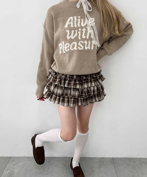 ボリュームチェックミニスカート