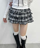 ボリュームチェックミニスカート