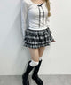 ボリュームチェックミニスカート