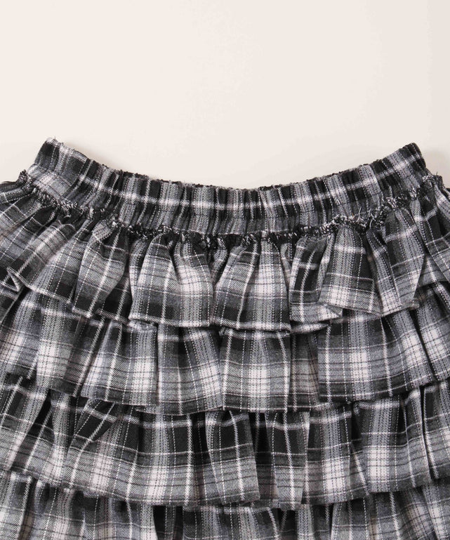 ボリュームチェックミニスカート