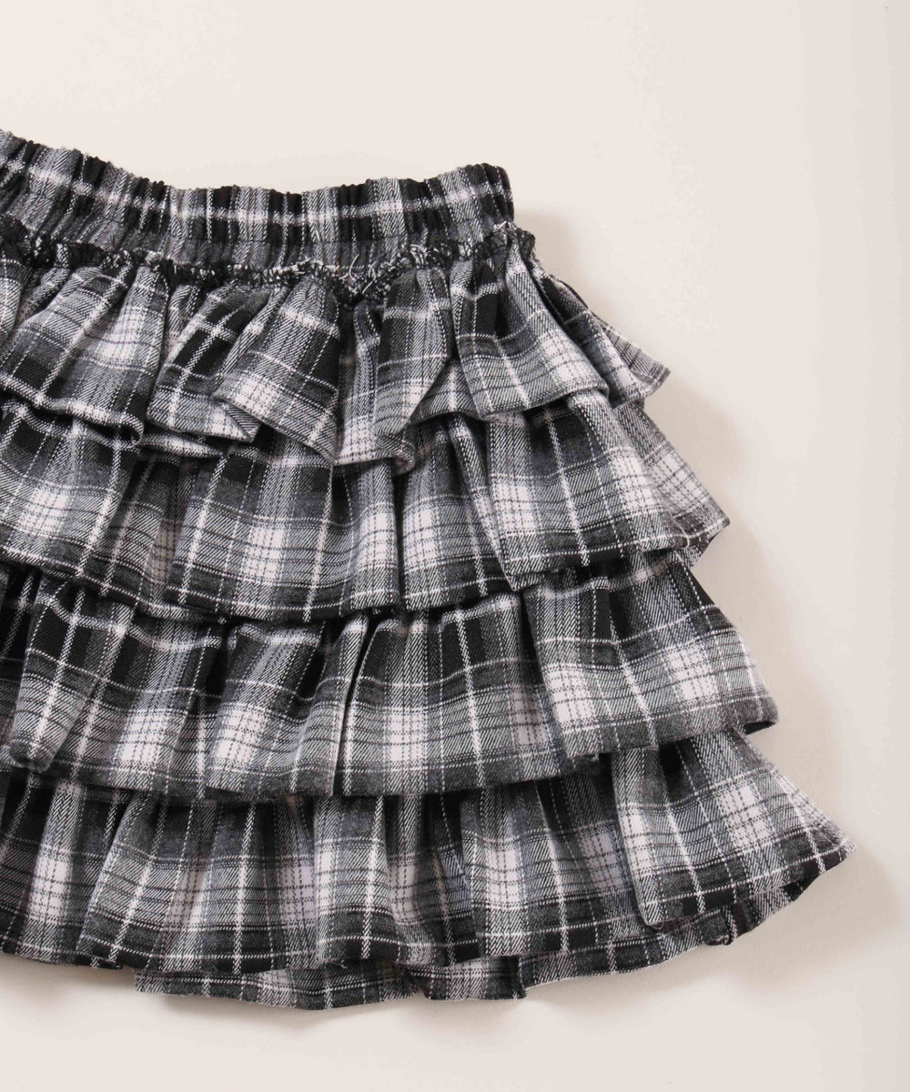 ボリュームチェックミニスカート