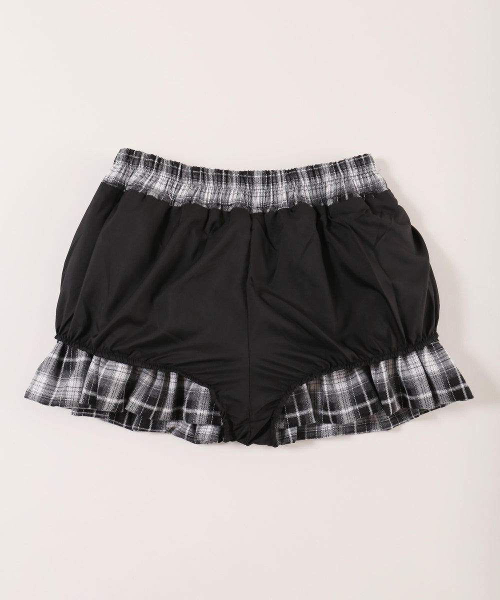ボリュームチェックミニスカート