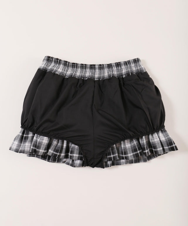 ボリュームチェックミニスカート