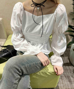 キャンディスリーブショートブラウス