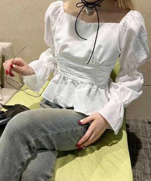 キャンディスリーブショートブラウス