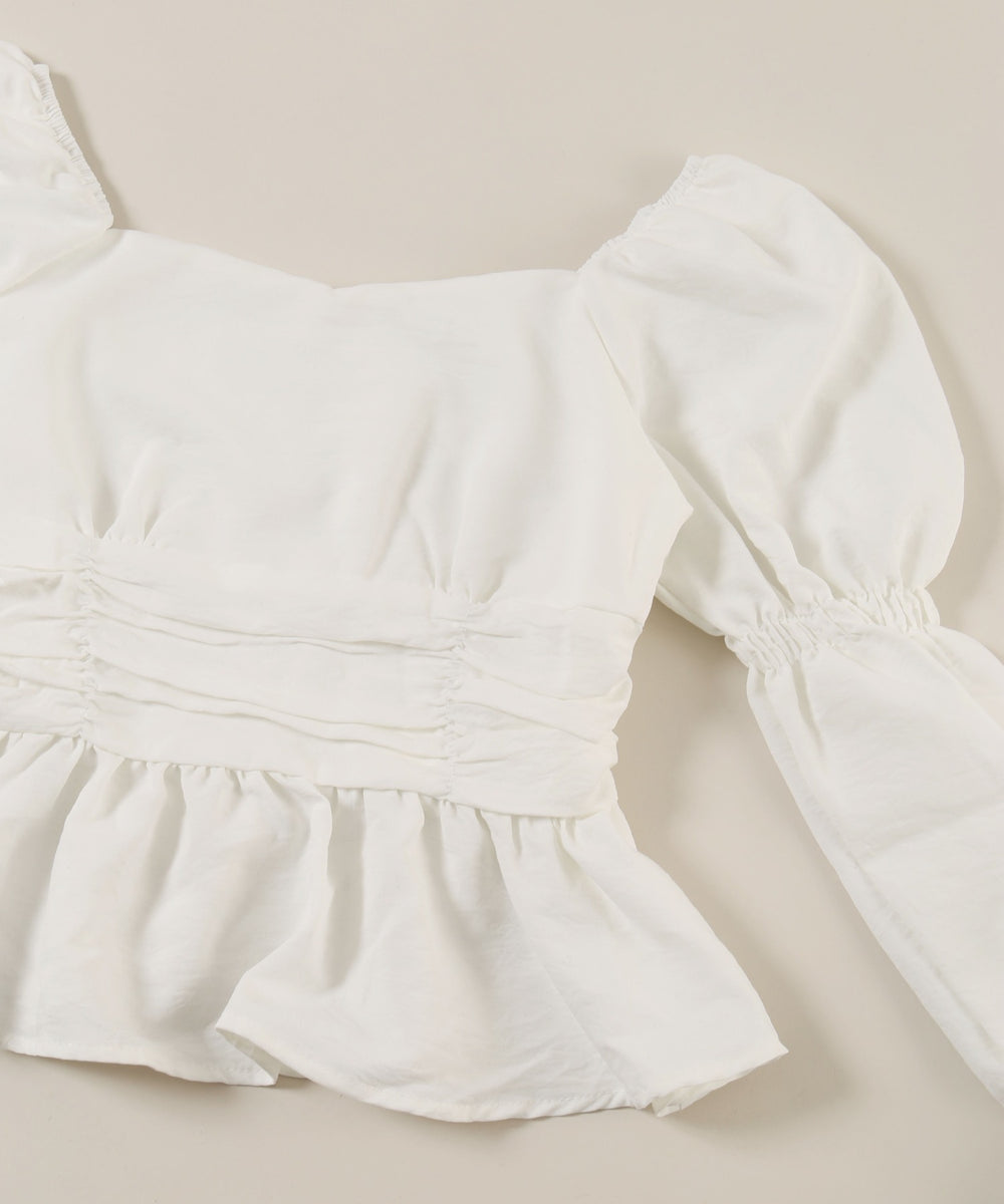 キャンディスリーブショートブラウス