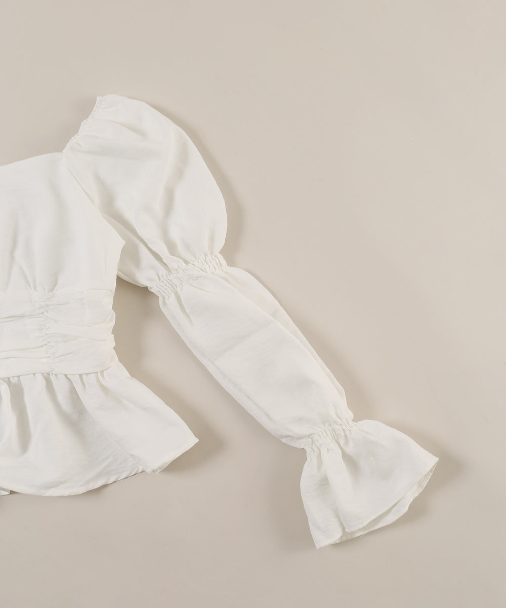 キャンディスリーブショートブラウス