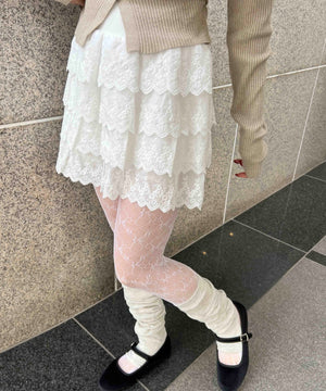 4段レースミニスカート