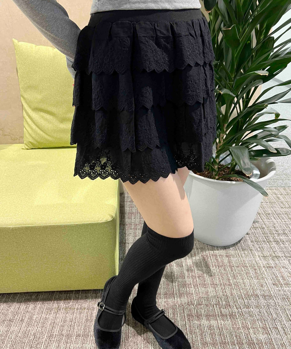 4段レースミニスカート