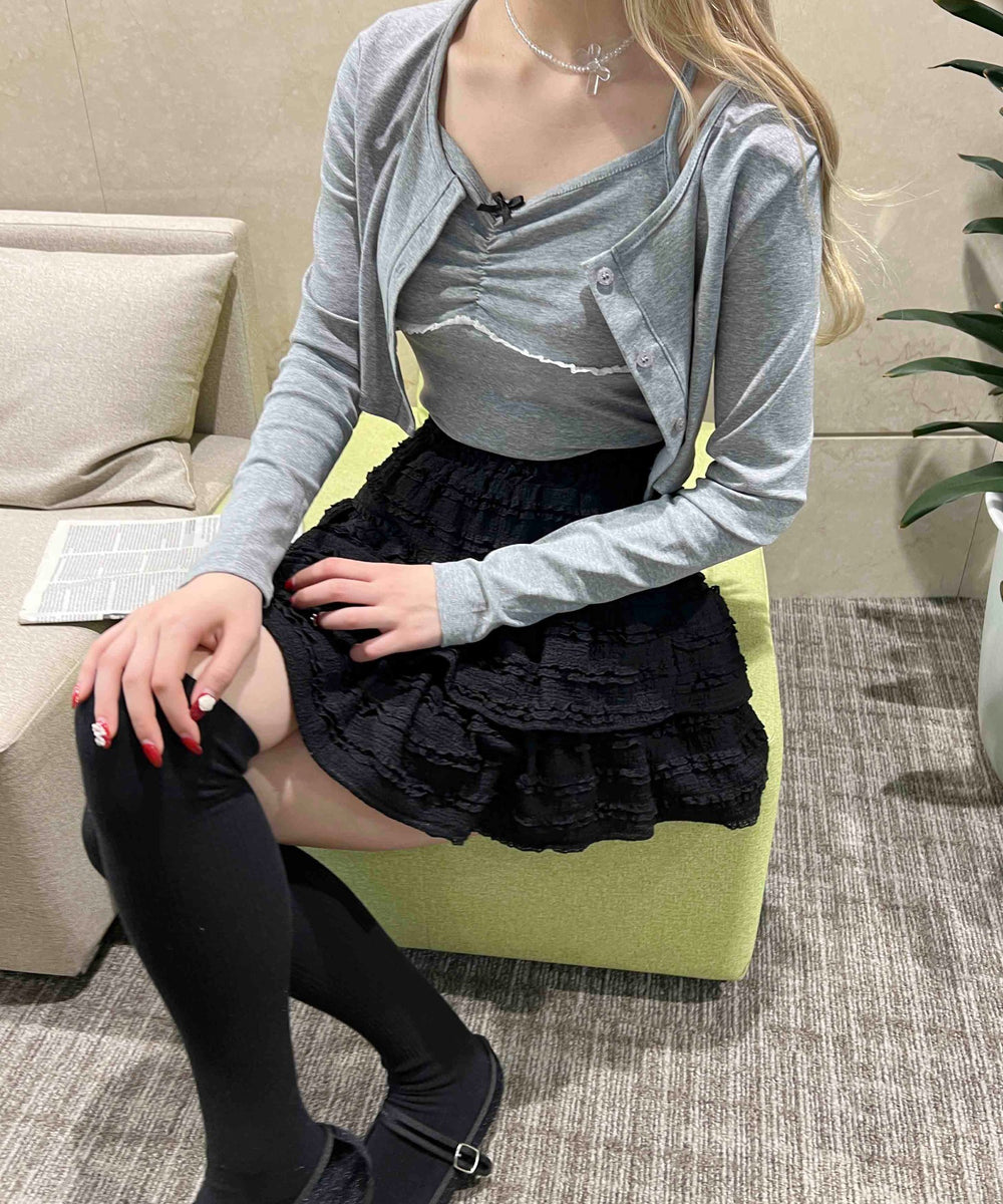 リボンキャミセットカーディガン