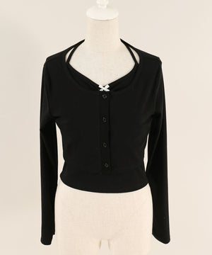 リボンキャミセットカーディガン
