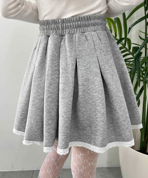 レースパイピングスウェットスカート