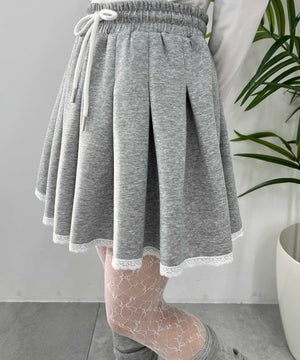 レースパイピングスウェットスカート