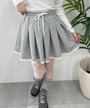 レースパイピングスウェットスカート