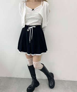 レースパイピングスウェットスカート