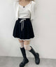 レースパイピングスウェットスカート