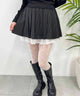 ピンストライプレースレイヤードスカート