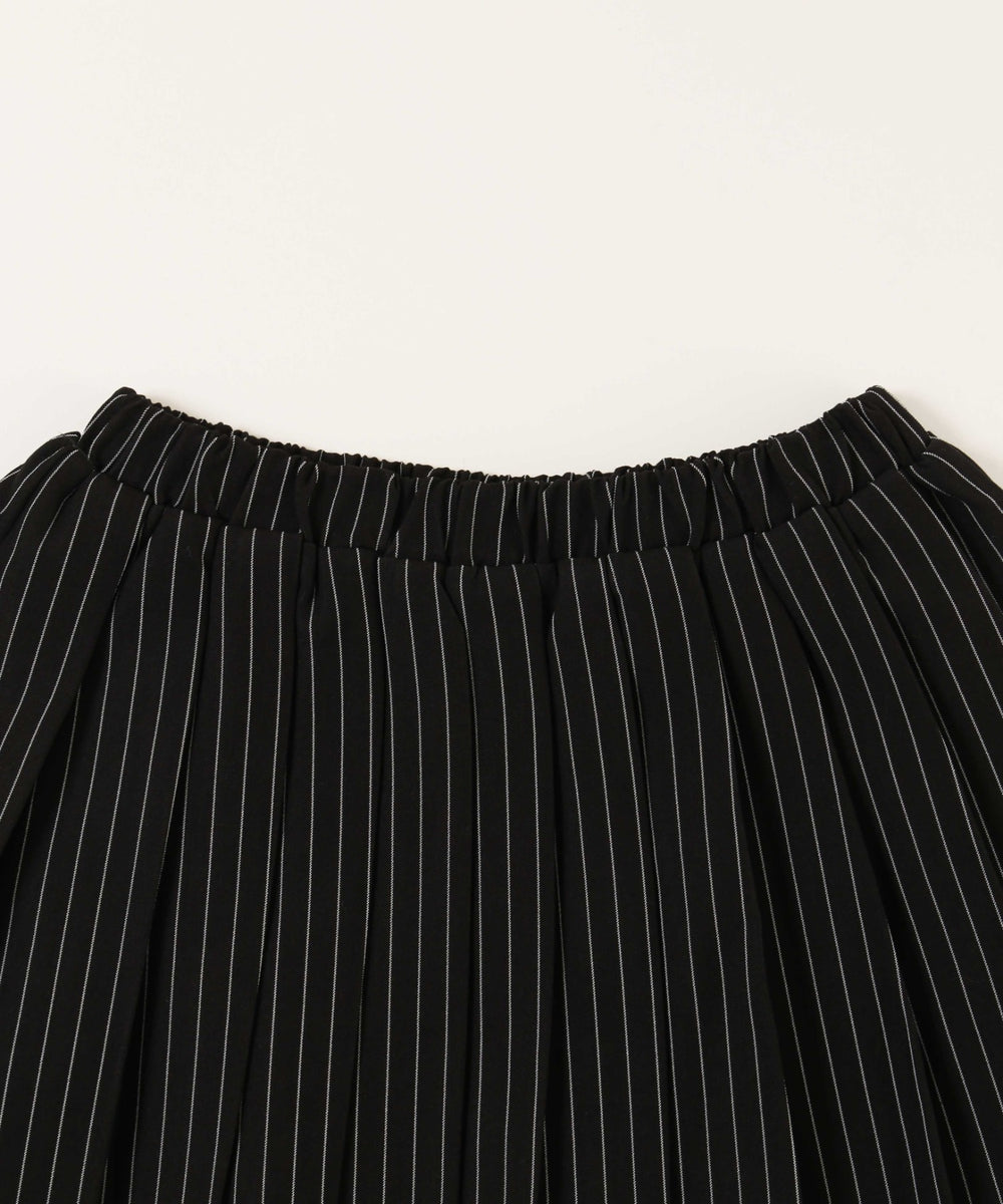ピンストライプレースレイヤードスカート
