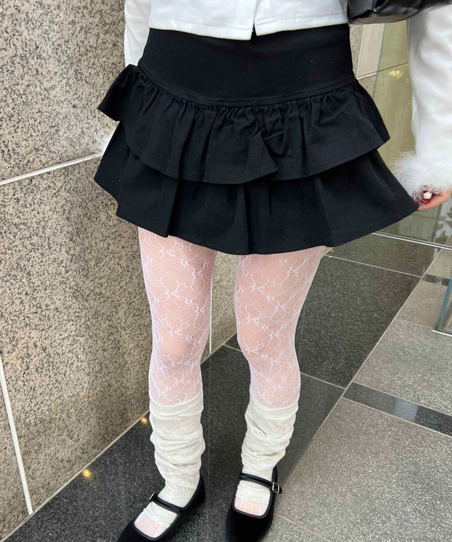 切り替えティアードミニスカート