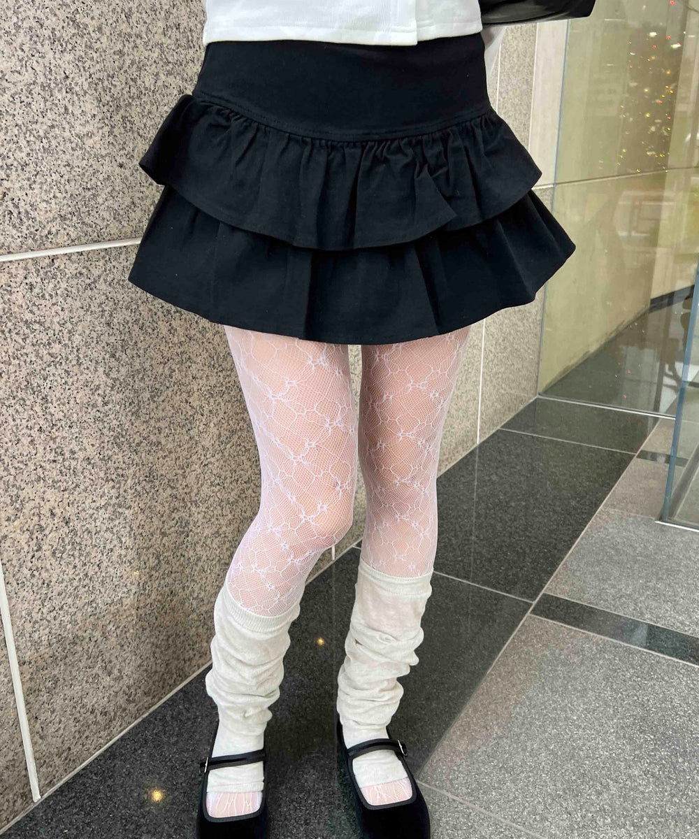 切り替えティアードミニスカート