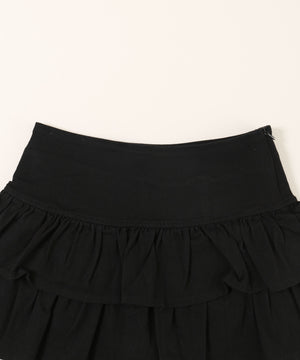 切り替えティアードミニスカート