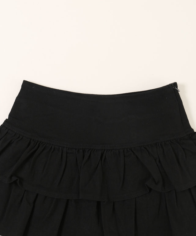 切り替えティアードミニスカート