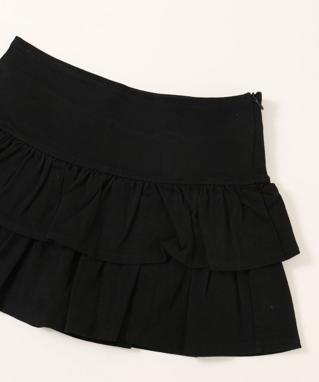 切り替えティアードミニスカート