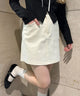 プレーンミニスカート/ホワイトアイボリー モデル：160㎝ F着用