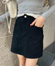 プレーンミニスカート/ブラック モデル：160㎝ F着用