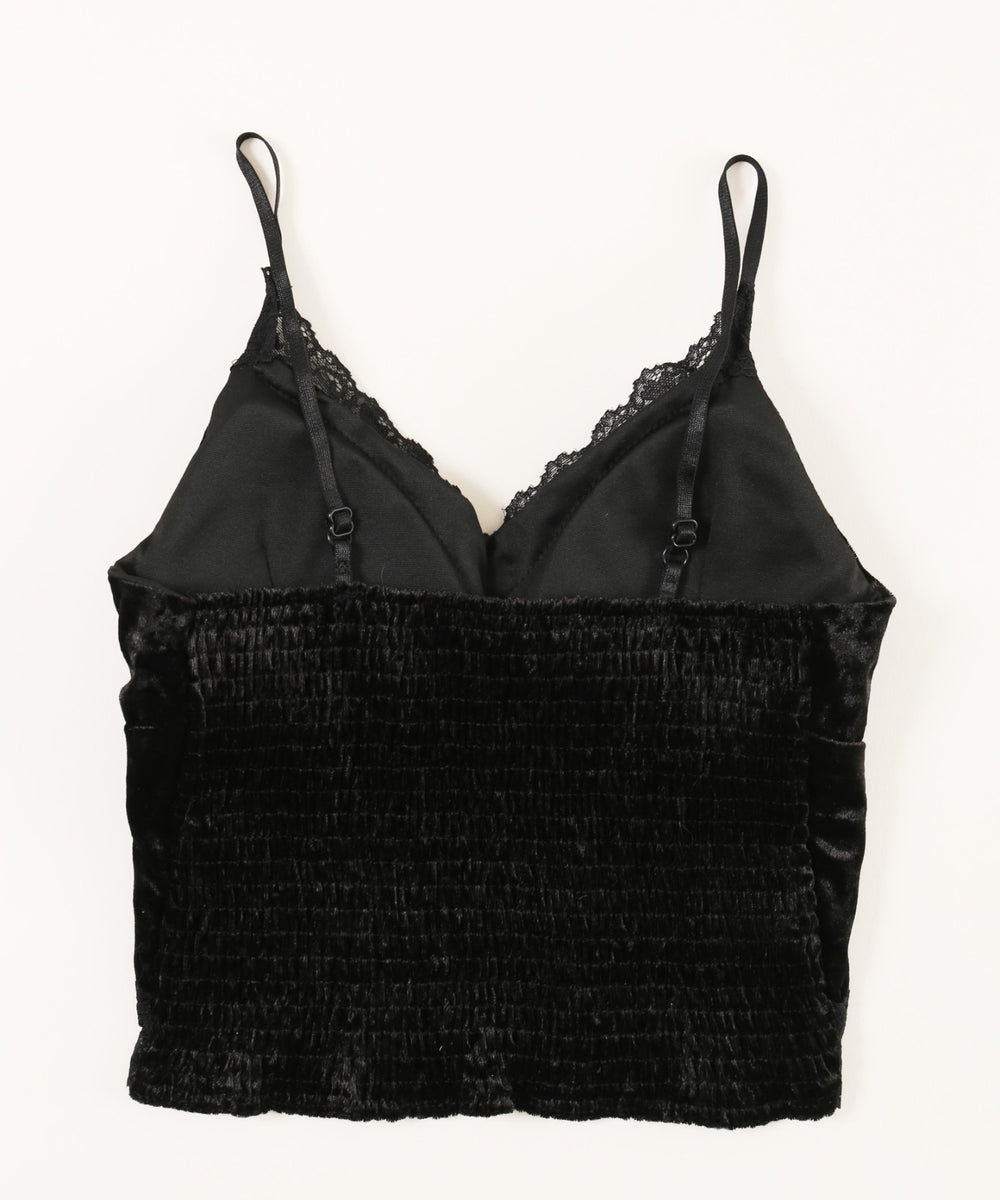 ベロアレースキャミソール