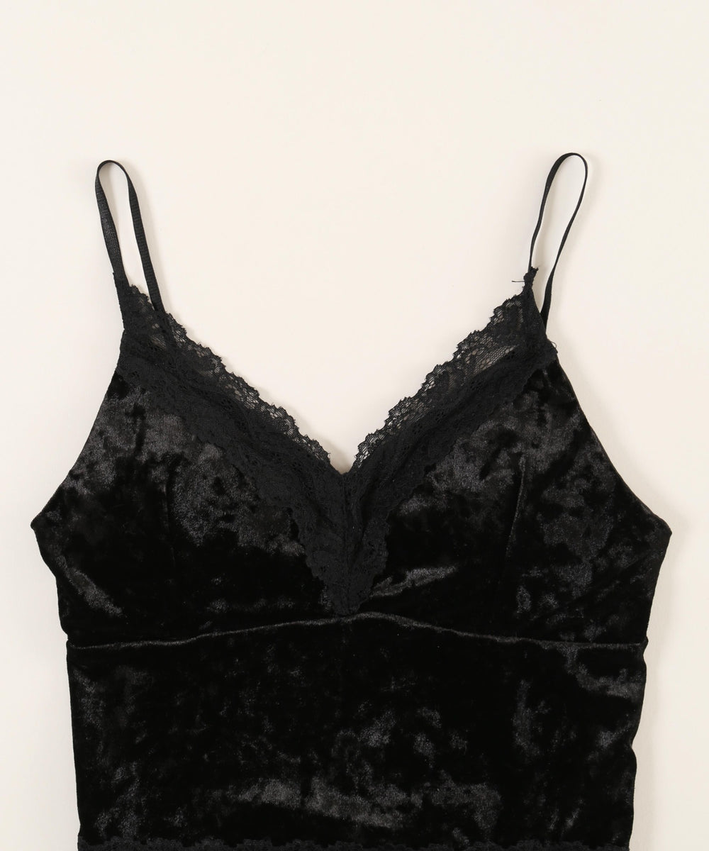 ベロアレースキャミソール