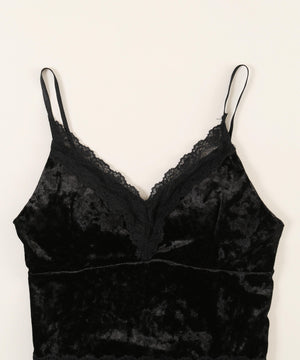 ベロアレースキャミソール