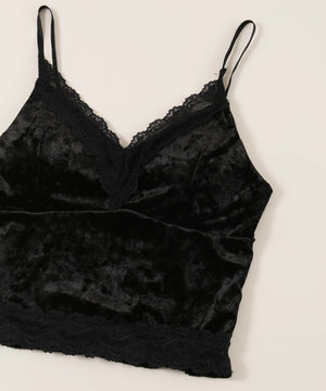 ベロアレースキャミソール