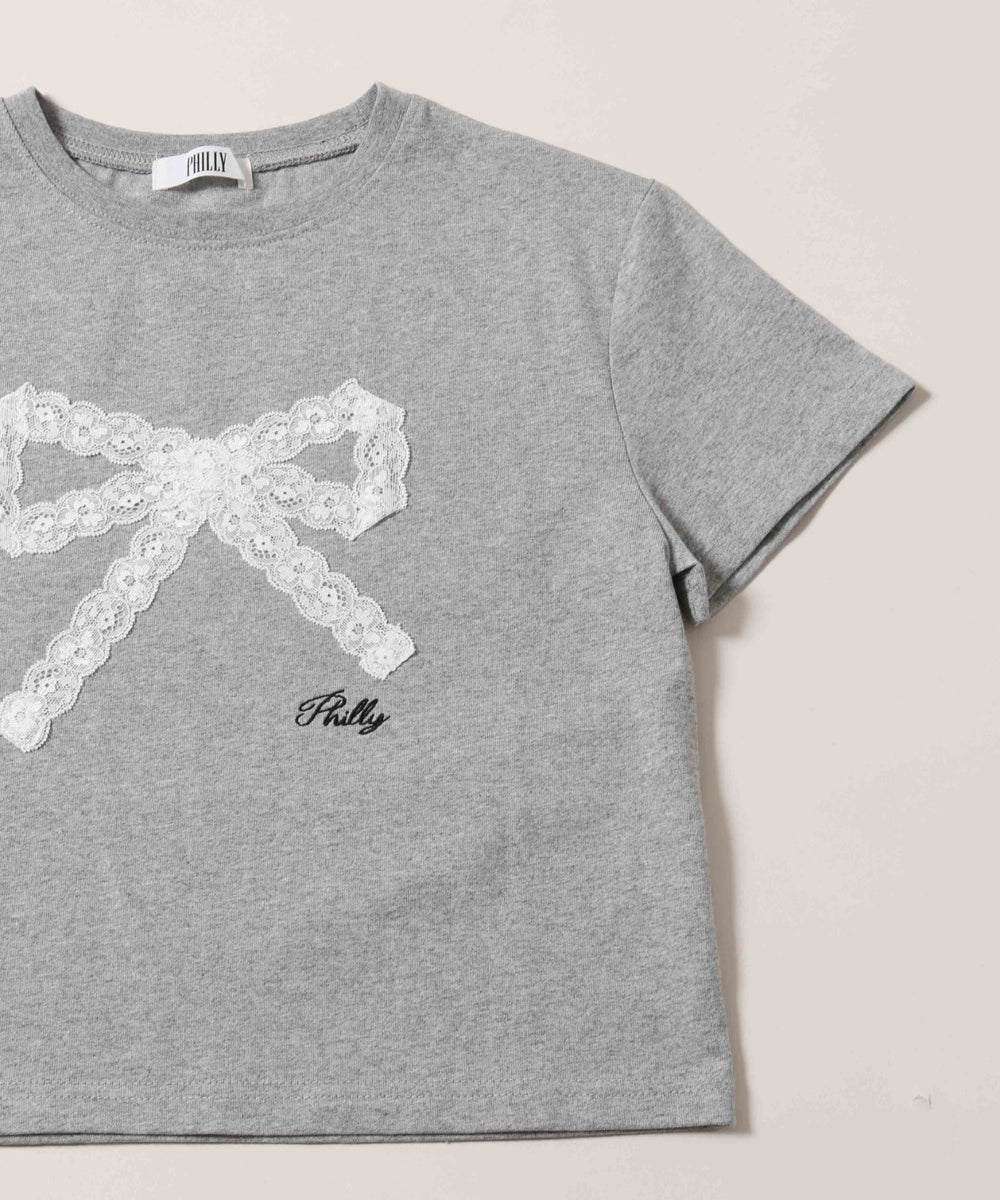 レースリボンTシャツ