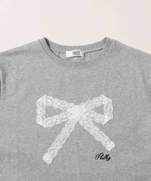 レースリボンTシャツ