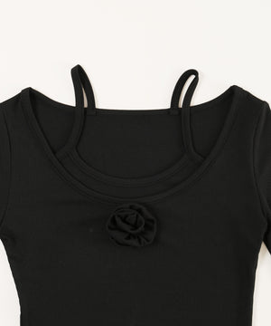 ローズモチーフトップス
