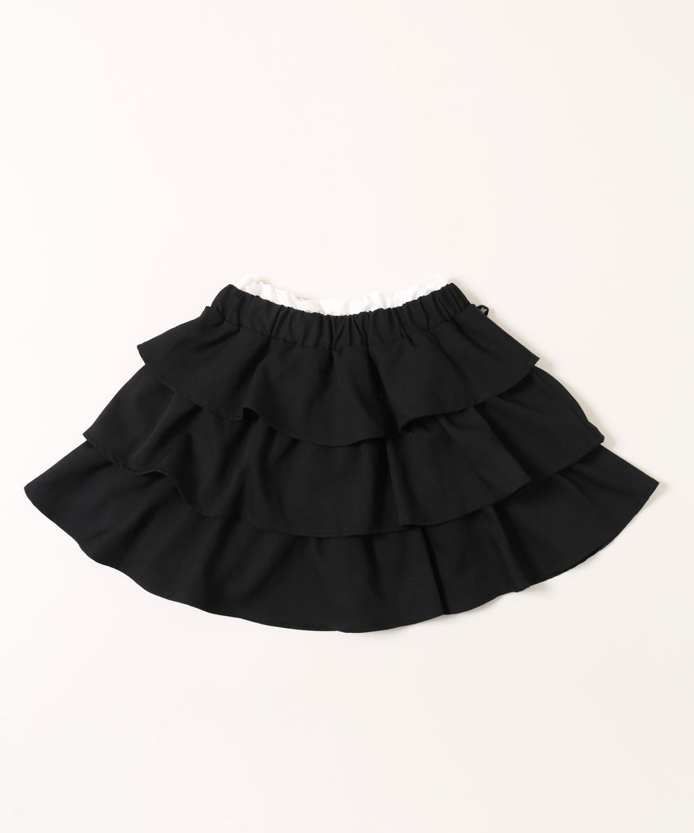 サイドリボンティアードミニスカート