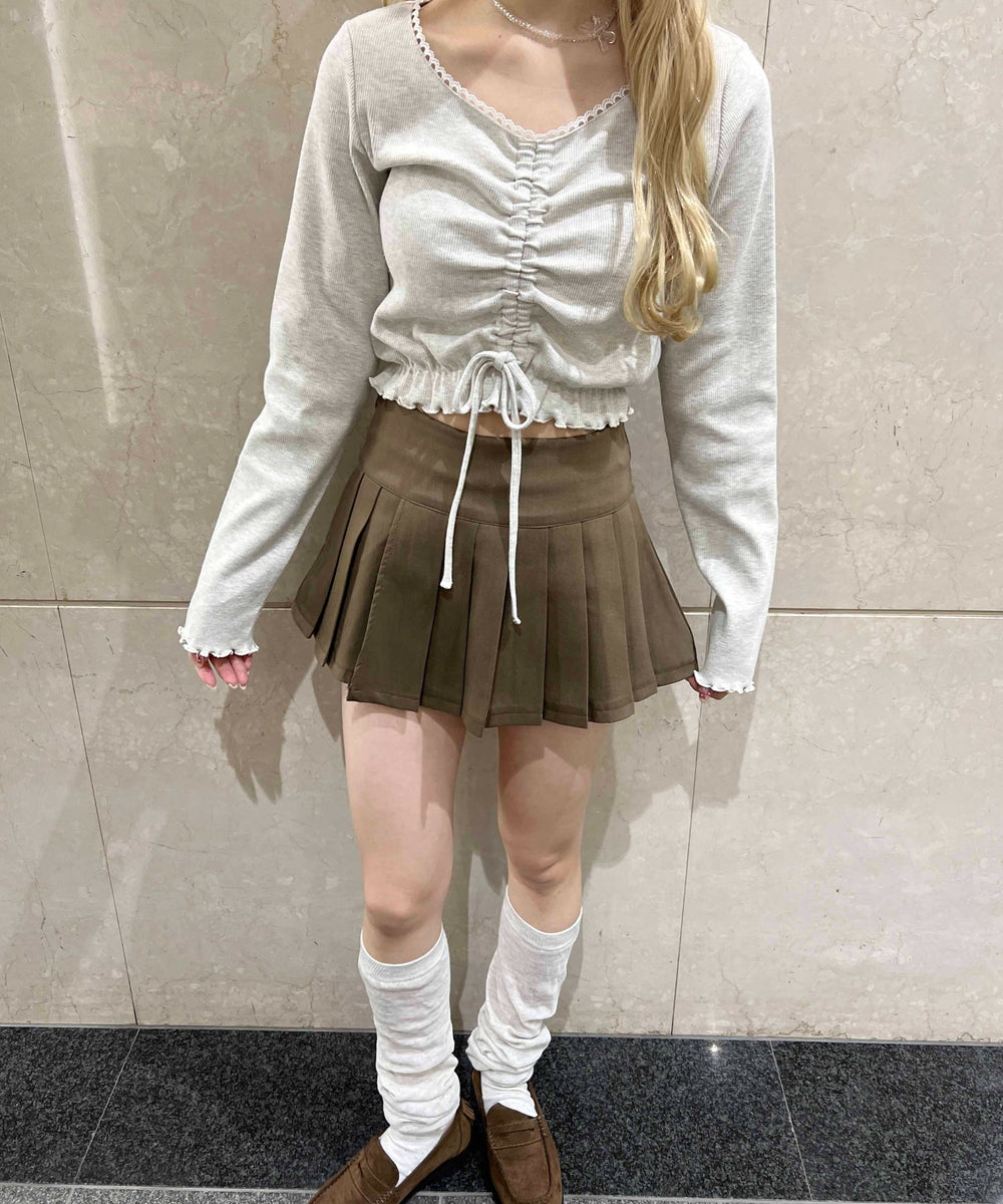 レースパイピングドロストトップス