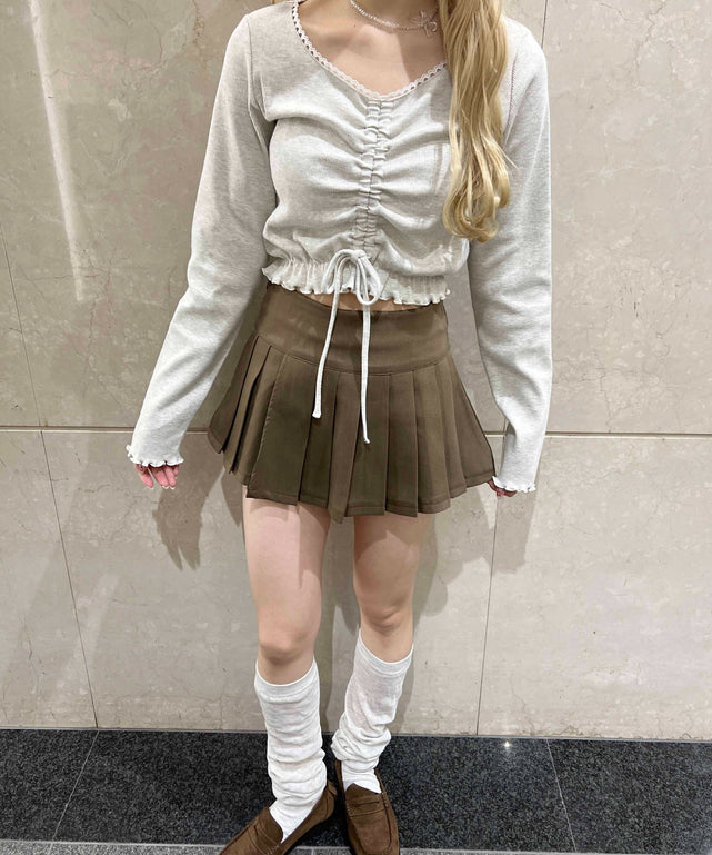 レースパイピングドロストトップス