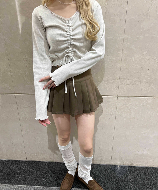 レースパイピングドロストトップス