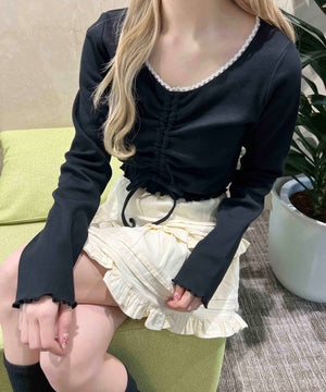 レースパイピングドロストトップス