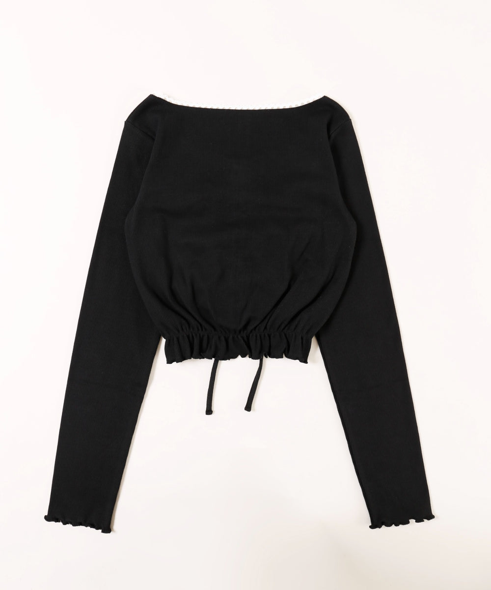 レースパイピングドロストトップス