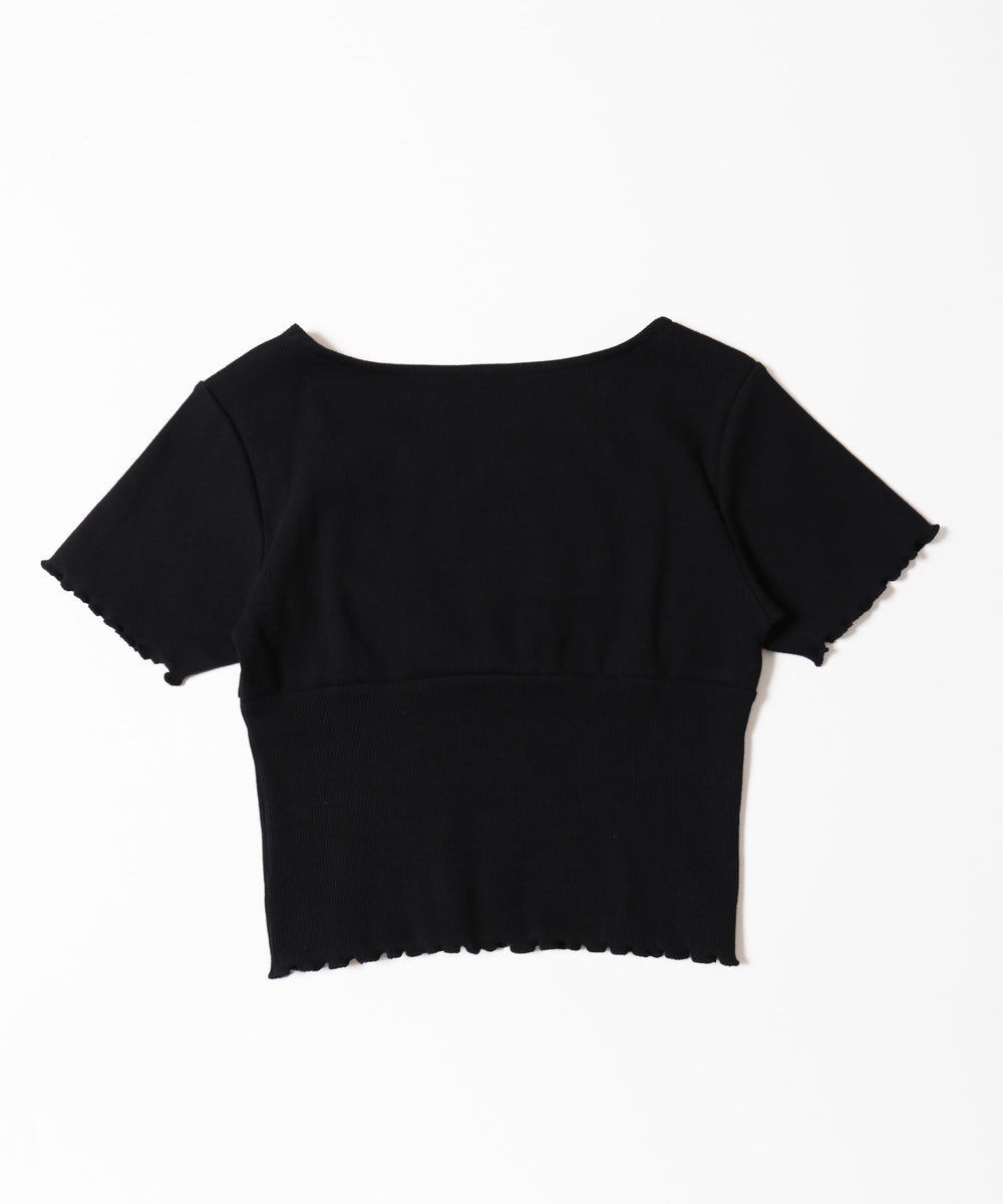 レイヤードリブトップス