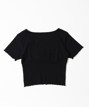 レイヤードリブトップス