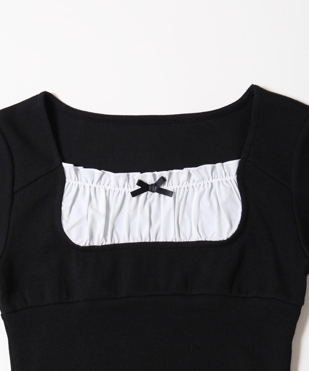 レイヤードリブトップス