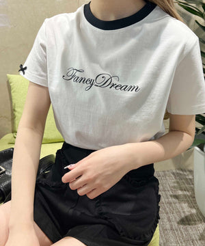リボンポイントスリーブTシャツ