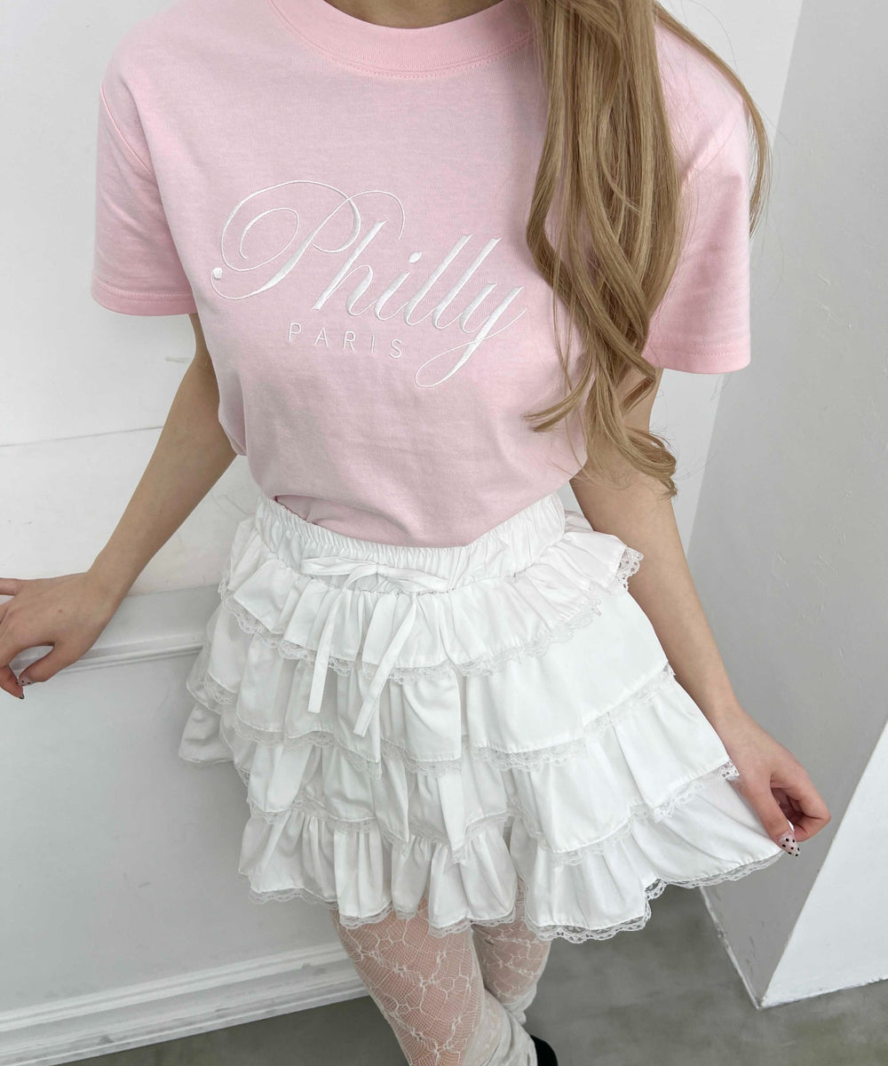 PHILLYロゴ刺繍Tシャツ