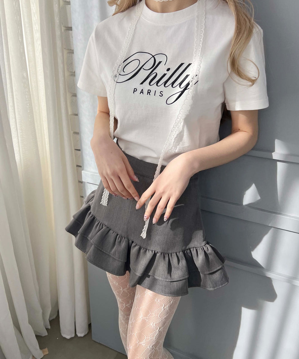 PHILLYロゴ刺繍Tシャツ