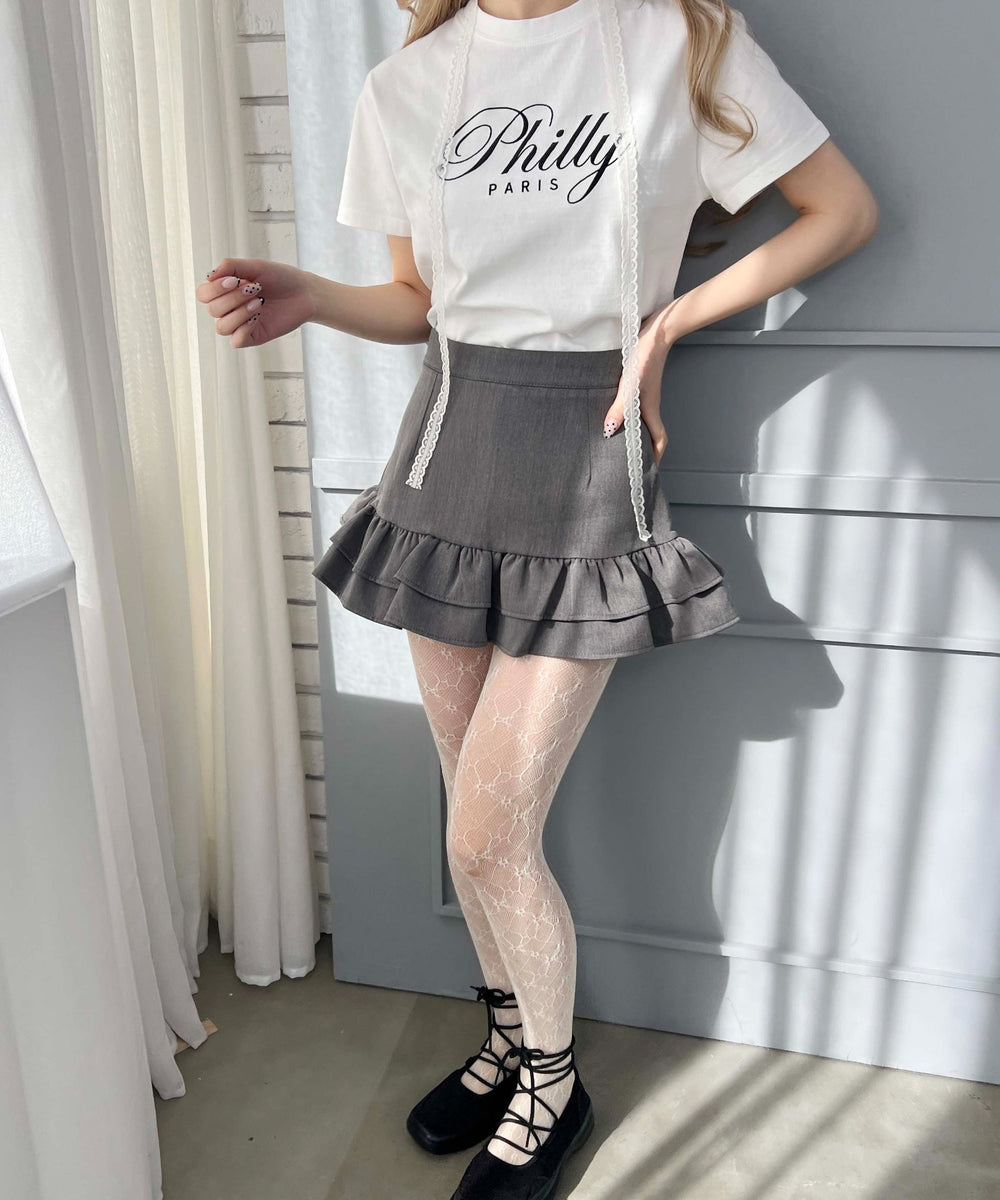 PHILLYロゴ刺繍Tシャツ